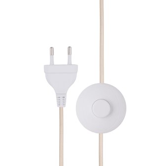 Lampa stojąca boucle japandi kremowa Noah 88cm Globen Lighting kabel